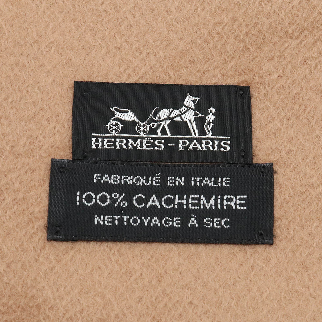 Hermes Cashmere Shawl Blanket Camel Brown