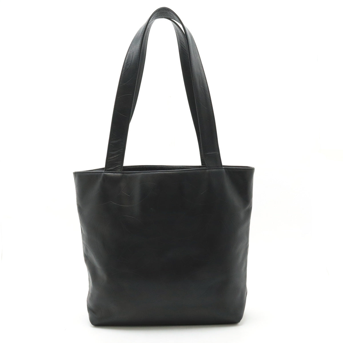 Chanel Leather Coco Mark Tote Bag Black