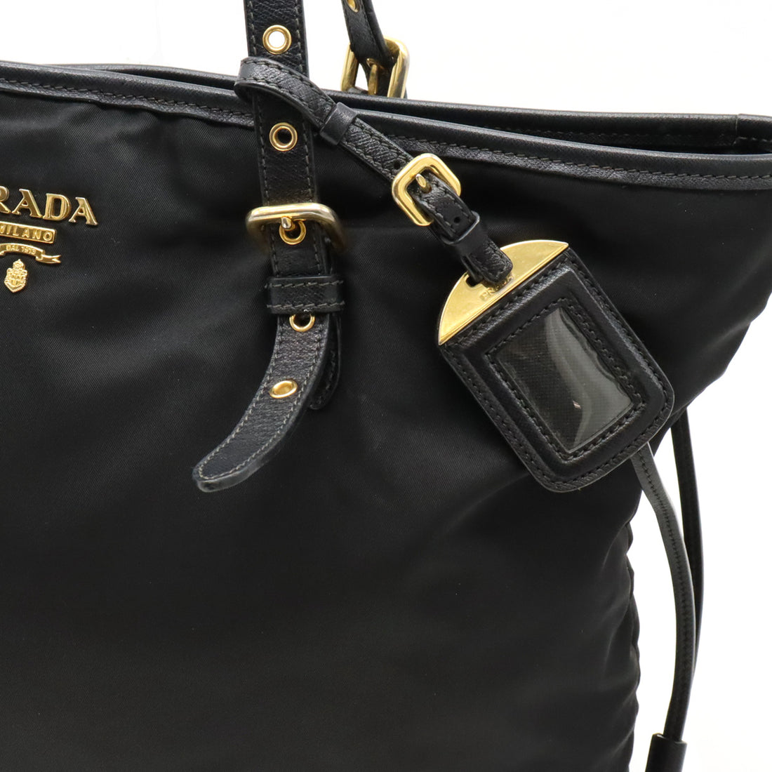 Prada Nylon Leather Tote Bag BR4997