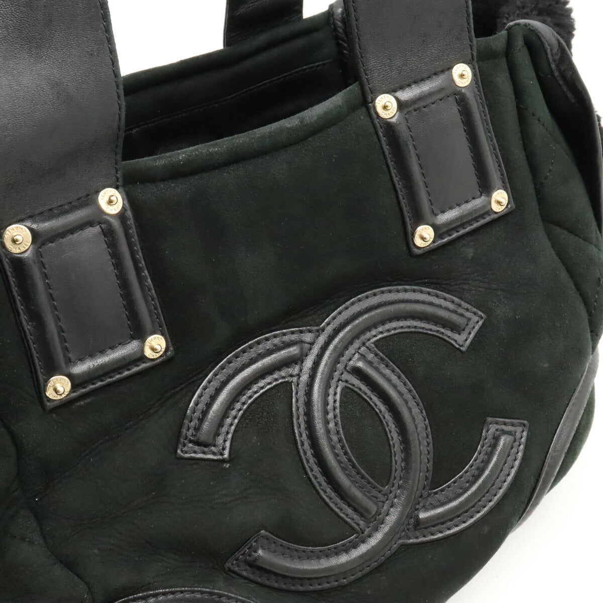 Chanel Shearling Leather Tote Bag