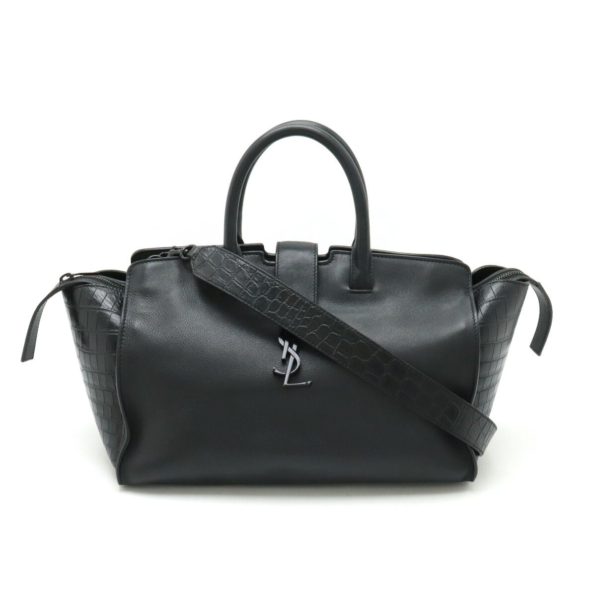 Saint Laurent Leather 2WAY Shoulder Handbag Black