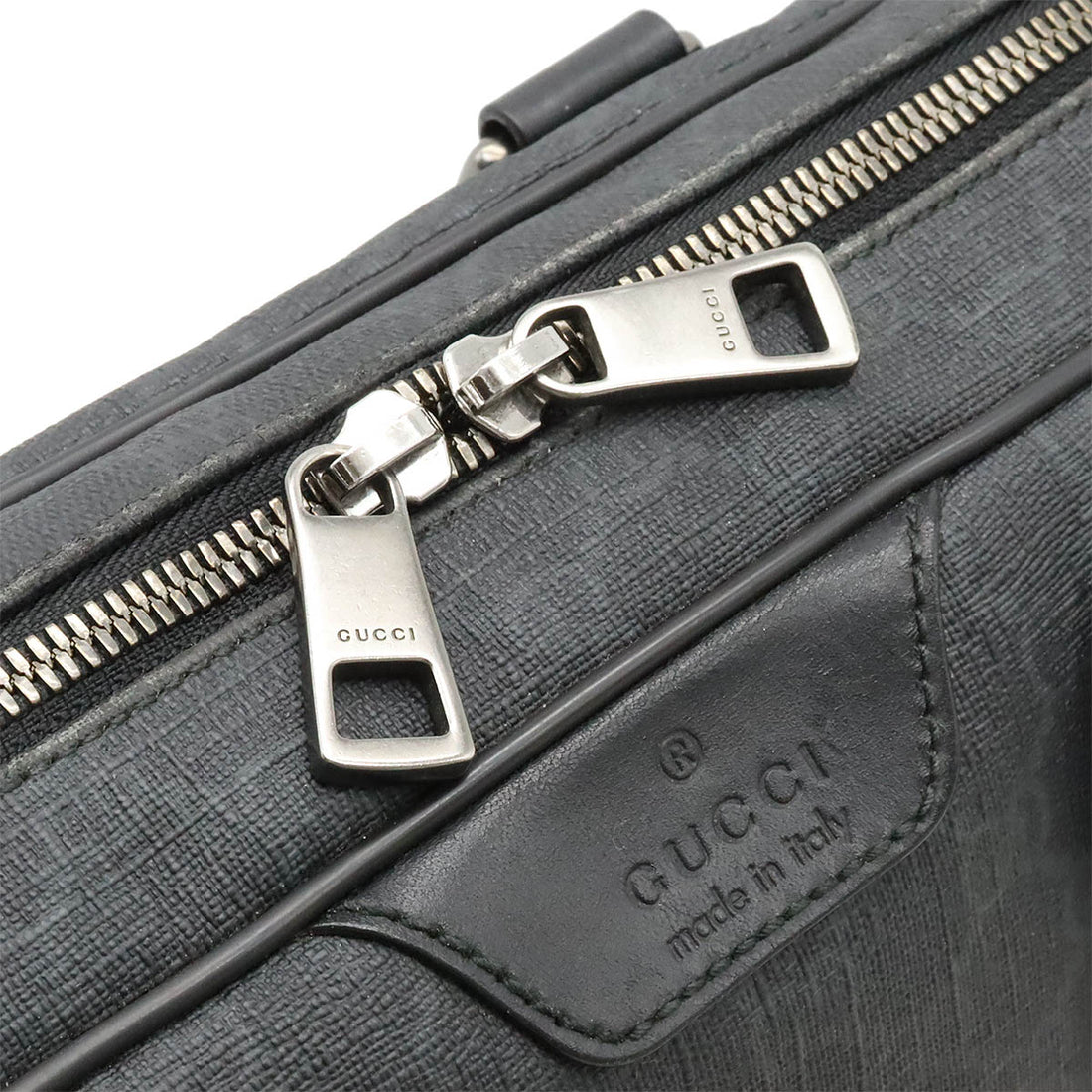 Gucci GG Supreme Business Briefcase Dark Gray Black