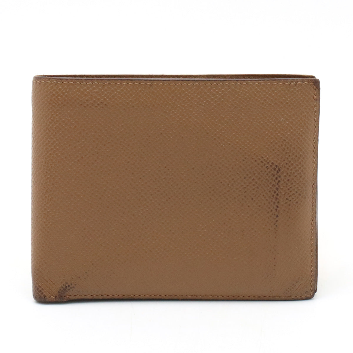 Hermes MC2 Galilee Bifold Wallet Vaux Epson Leather Brown in Good Condition