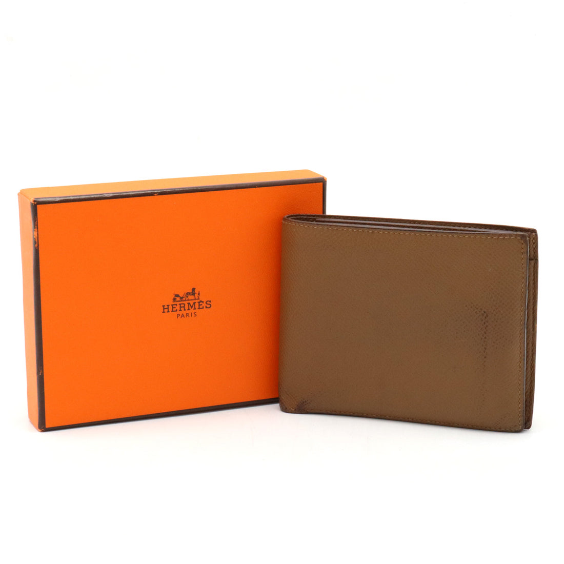 Hermes MC2 Galilee Bifold Wallet Brown Leather