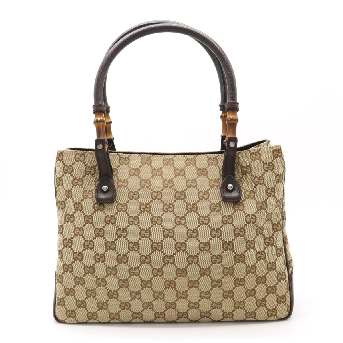 Gucci Bamboo GG Canvas Tote Bag 112526 in Great Condition