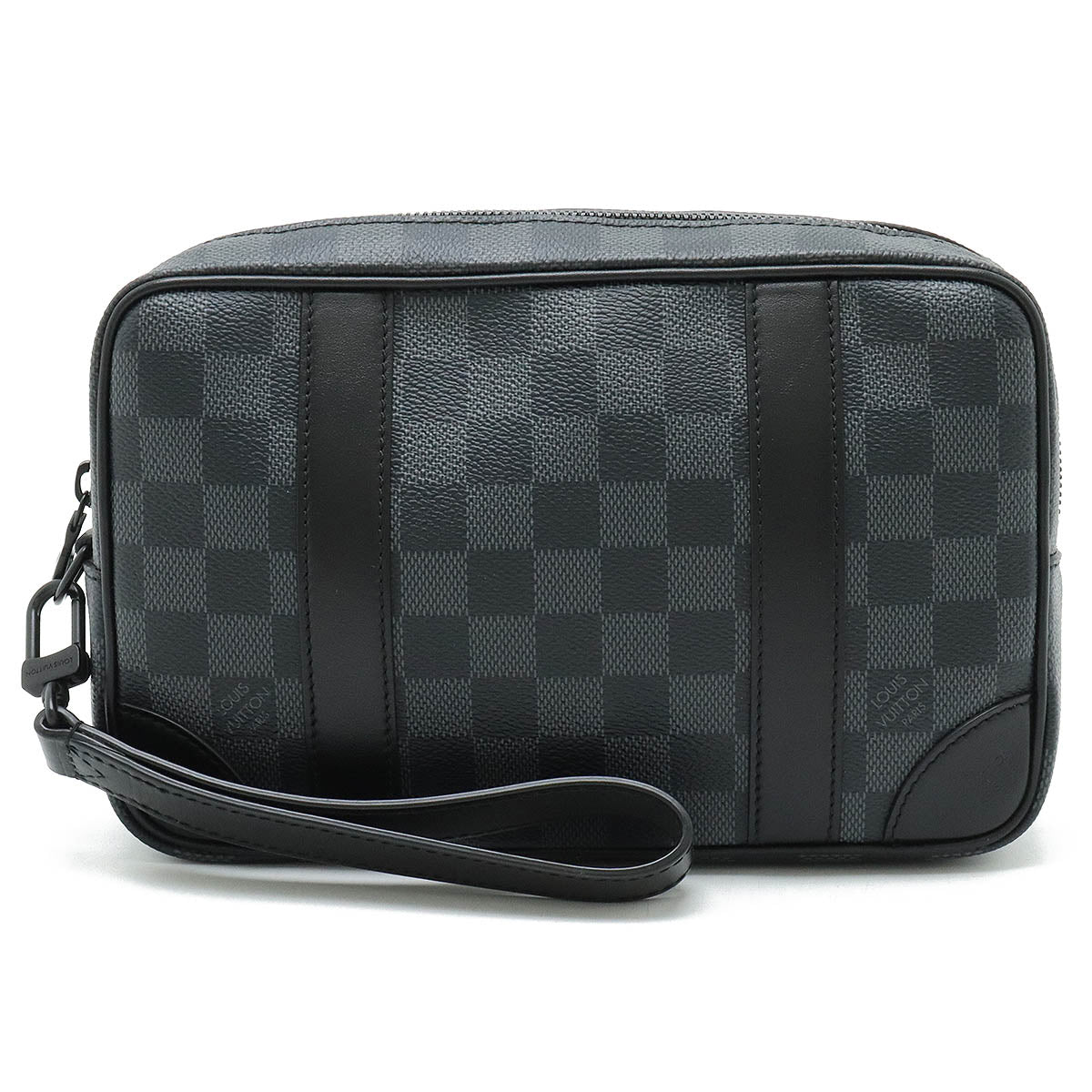 Louis Vuitton Damier Graphite Pochette Kasai Clutch Bag N60501 in Great Condition