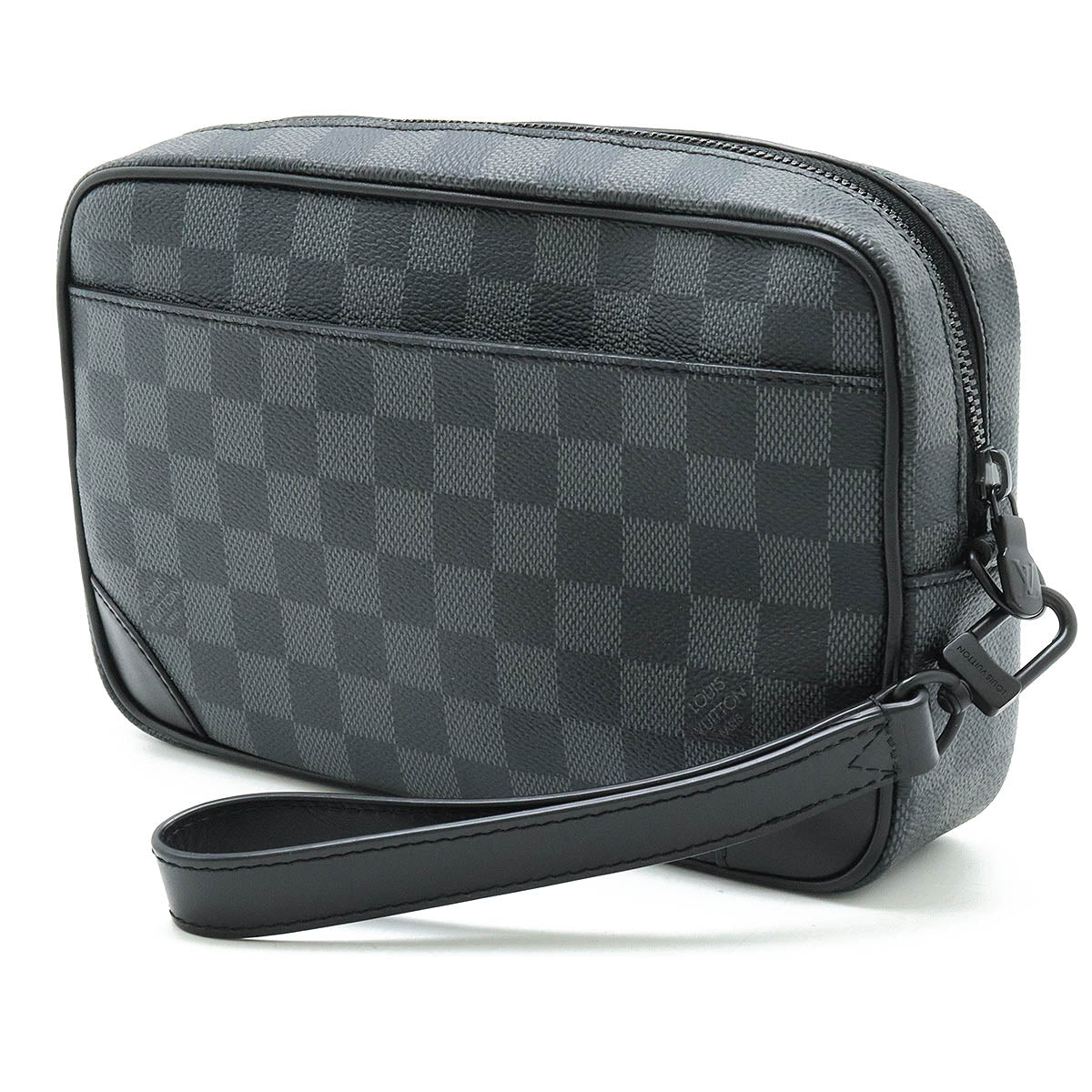 Louis Vuitton Damier Graphite Pochette Kasai Clutch Bag N60501 in Great Condition