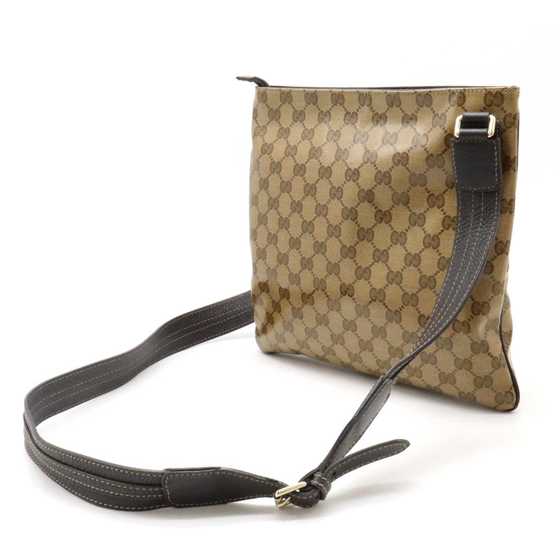 Gucci GG Crystal Coated Canvas Leather Shoulder Bag