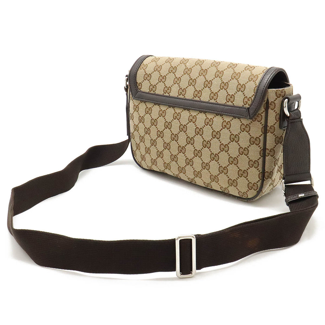 Gucci GG Canvas Leather Shoulder Bag 449172