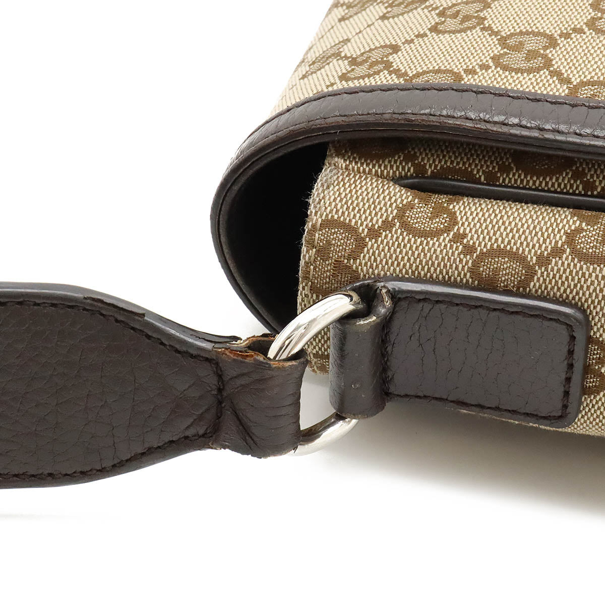 Gucci GG Canvas Leather Shoulder Bag 449172