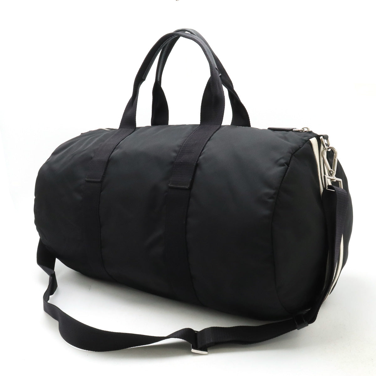 Prada Adidas Collab Nylon Leather Duffel Bag