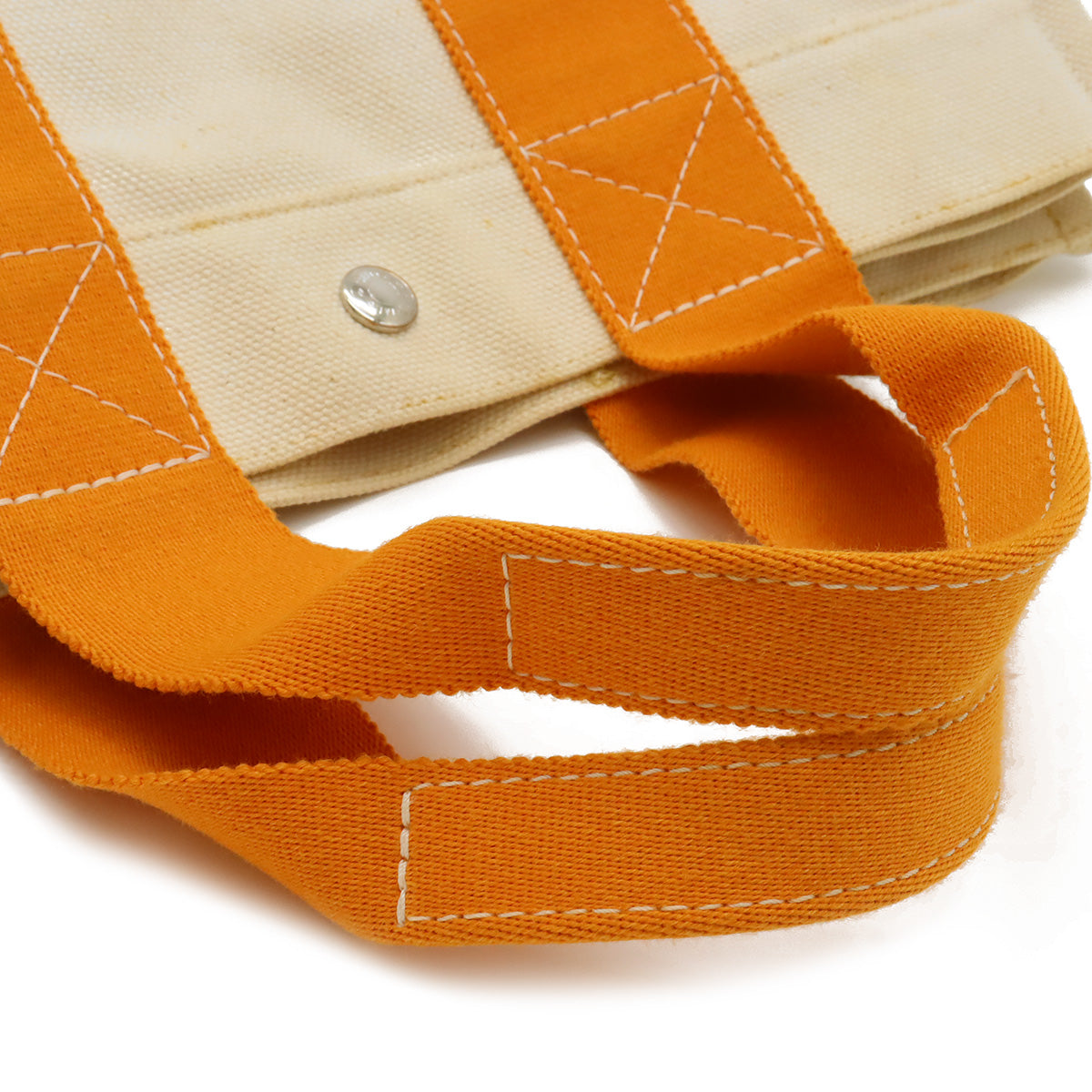 Hermes Bora Bora PM Canvas Tote Bag Beige Orange