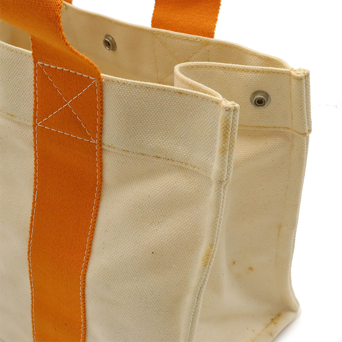 Hermes Canvas Bora Bora PM Tote Bag Beige Orange in Very Good Condition