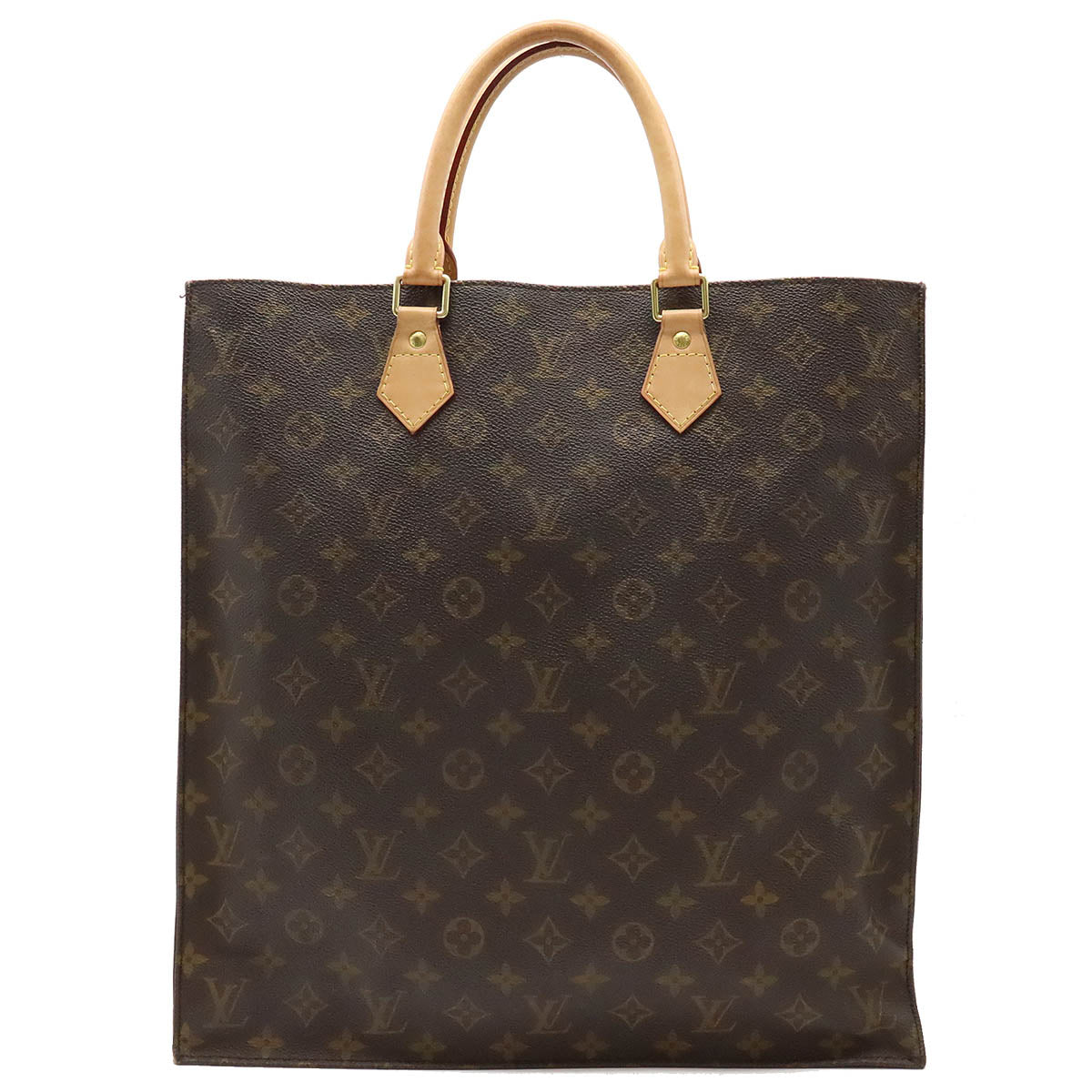 Louis Vuitton Monogram Sac Plat Tote Bag M51140 in Very Good Condition