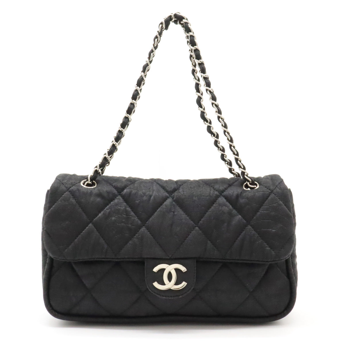 Chanel Matelasse Coco Mark Coated Nylon Chain Shoulder Bag A39078 in Good Condition