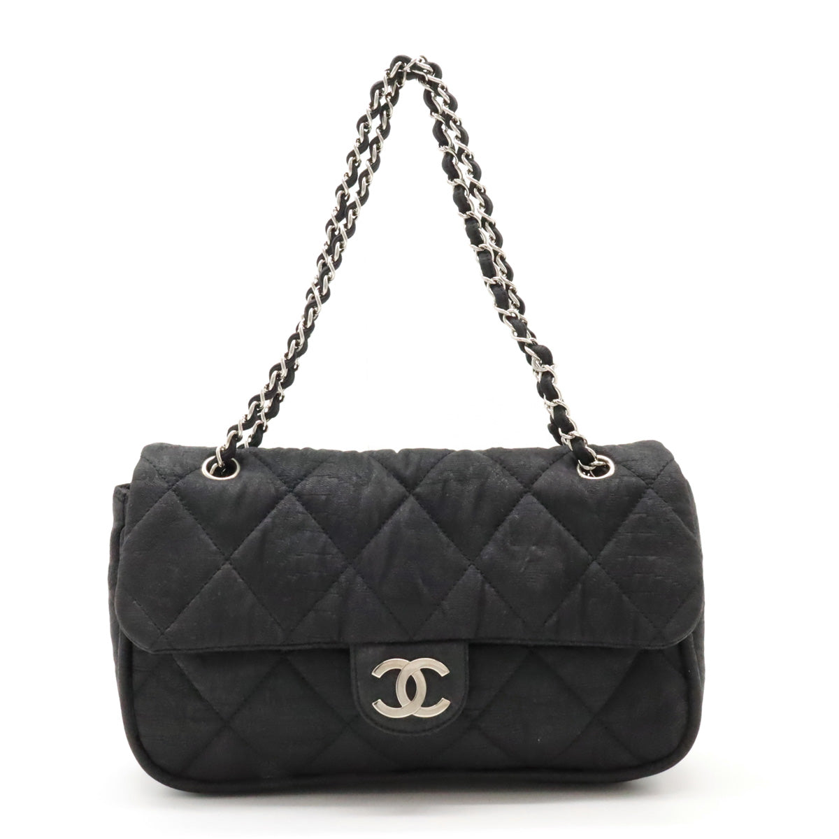 Chanel Matelasse Coco Mark Coated Nylon Chain Shoulder Bag A39078 in Good Condition