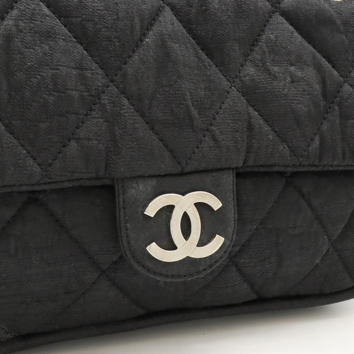 Chanel Matelasse Coco Mark Coated Nylon Chain Shoulder Bag A39078 in Good Condition