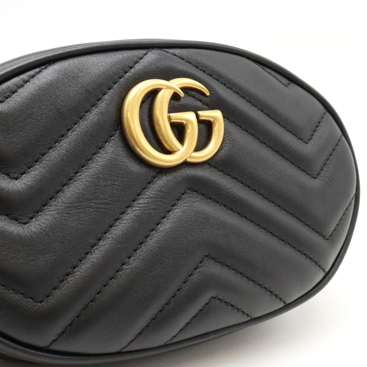 Gucci GG Marmont Quilted Leather Belt Bag Black