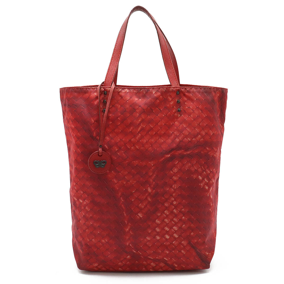 Bottega Veneta Intreccio Nylon/Leather Tote Bag 299871 in Very Good Condition