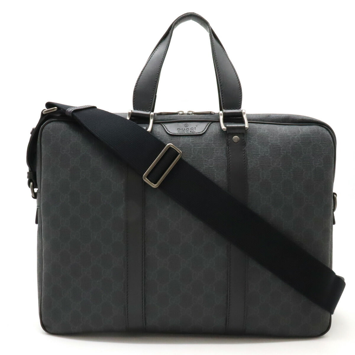 Gucci GG Supreme Business Briefcase Dark Gray