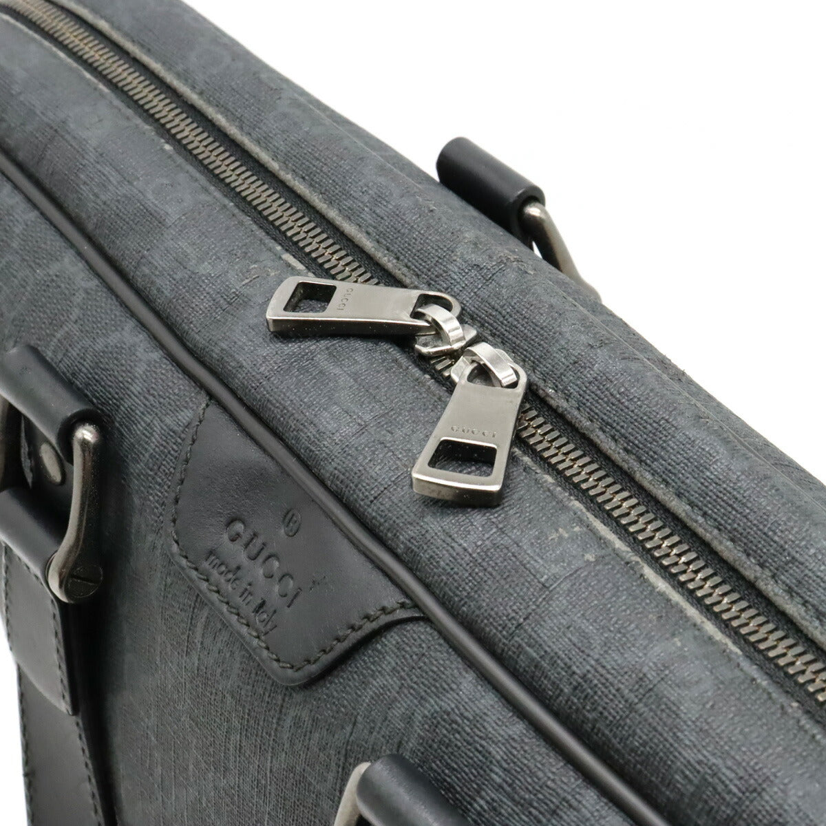 Gucci GG Supreme Business Briefcase Dark Gray