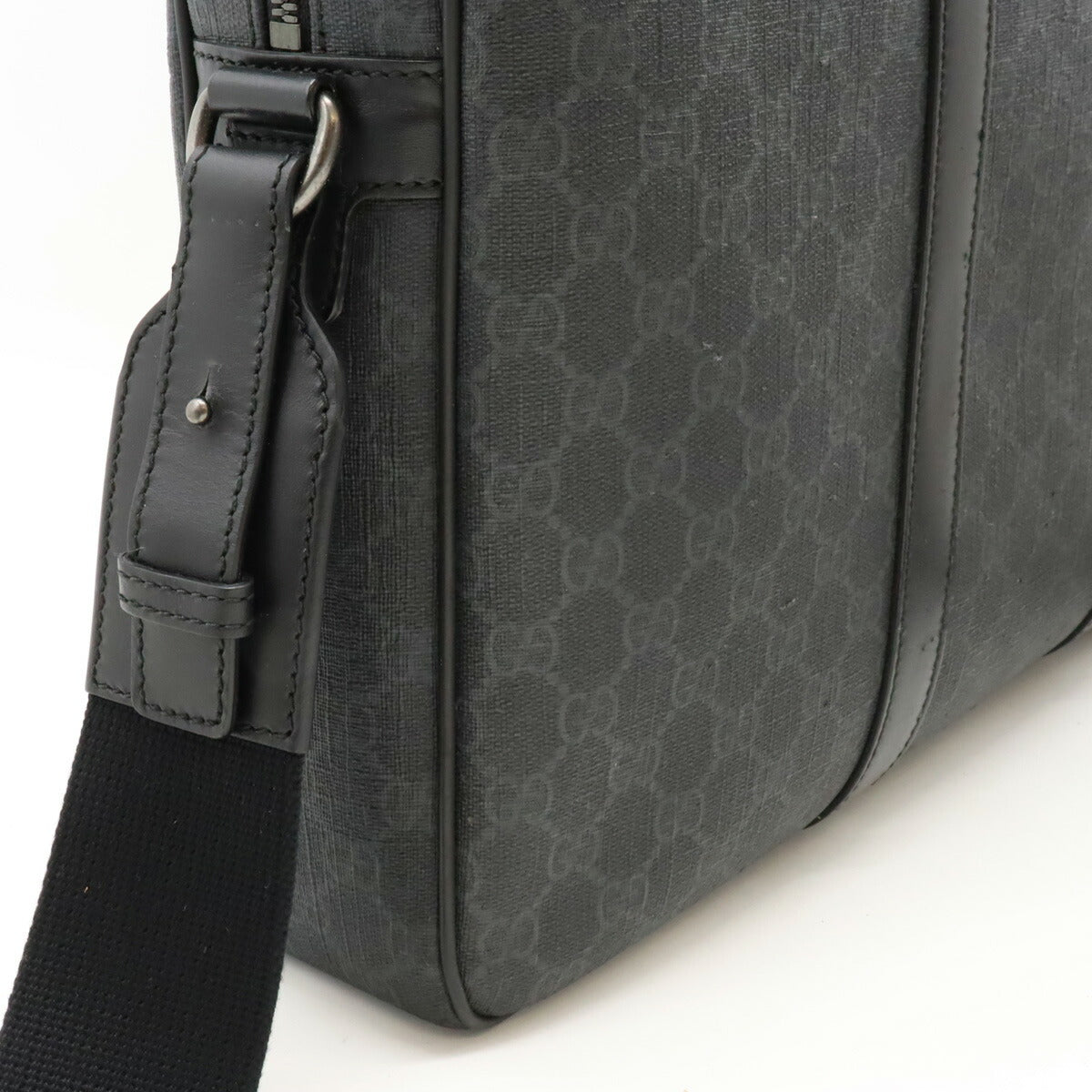 Gucci GG Supreme Business Briefcase Dark Gray