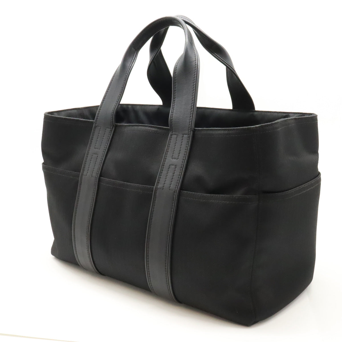 Hermes Acapulco MM Tote Bag Black Leather