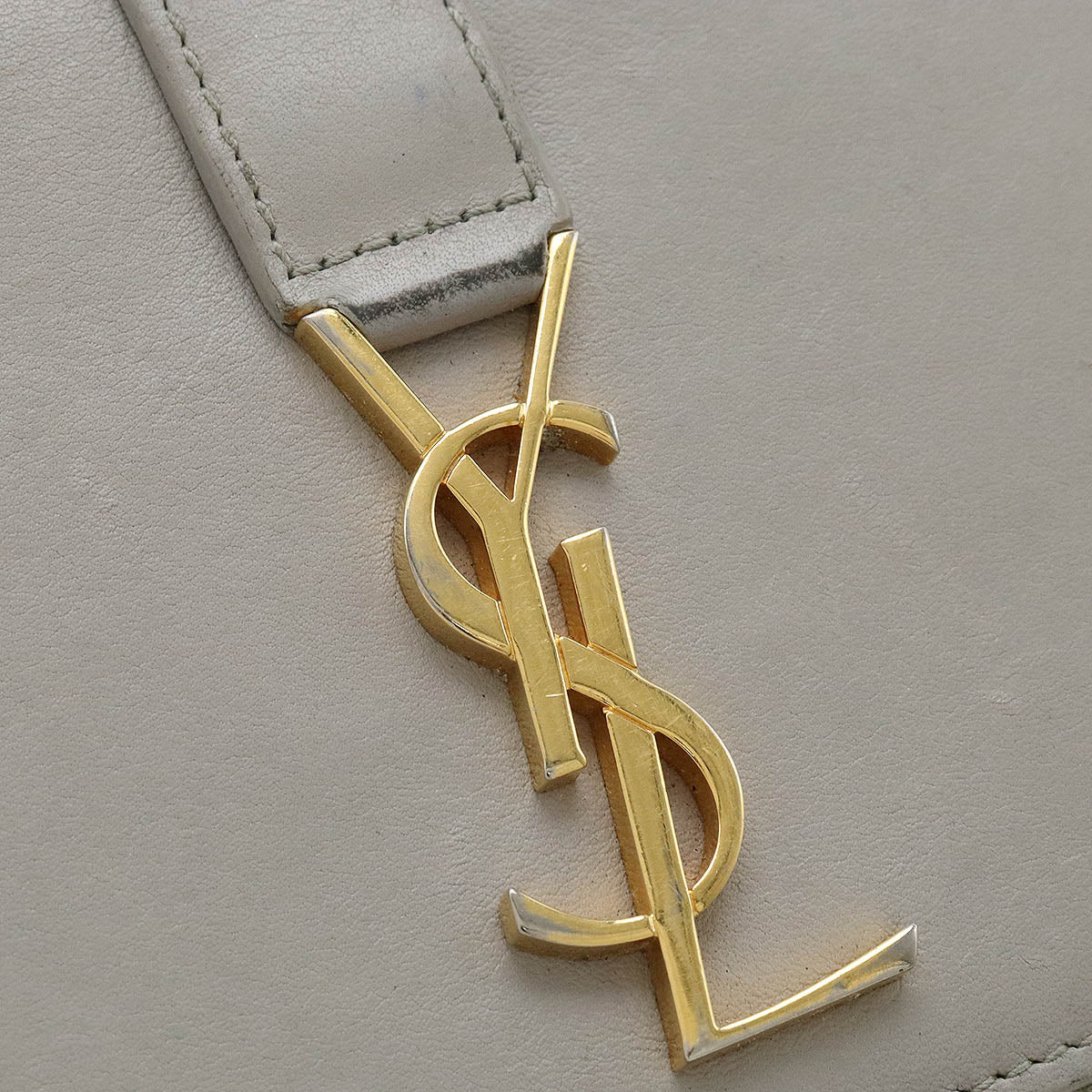 Yves Saint Laurent Leather Monogram Zip-Around Wallet in Good Condition