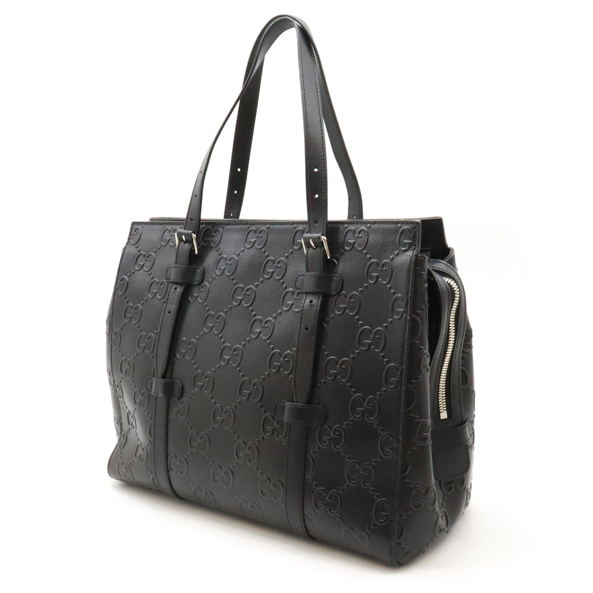 Gucci Leather GG Embossed Tote Bag 625774 in Great Condition