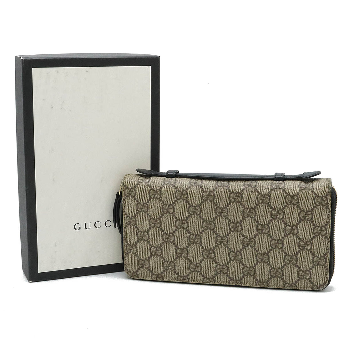 Gucci GG Supreme Travel Case Clutch Bag PVC Leather 431714