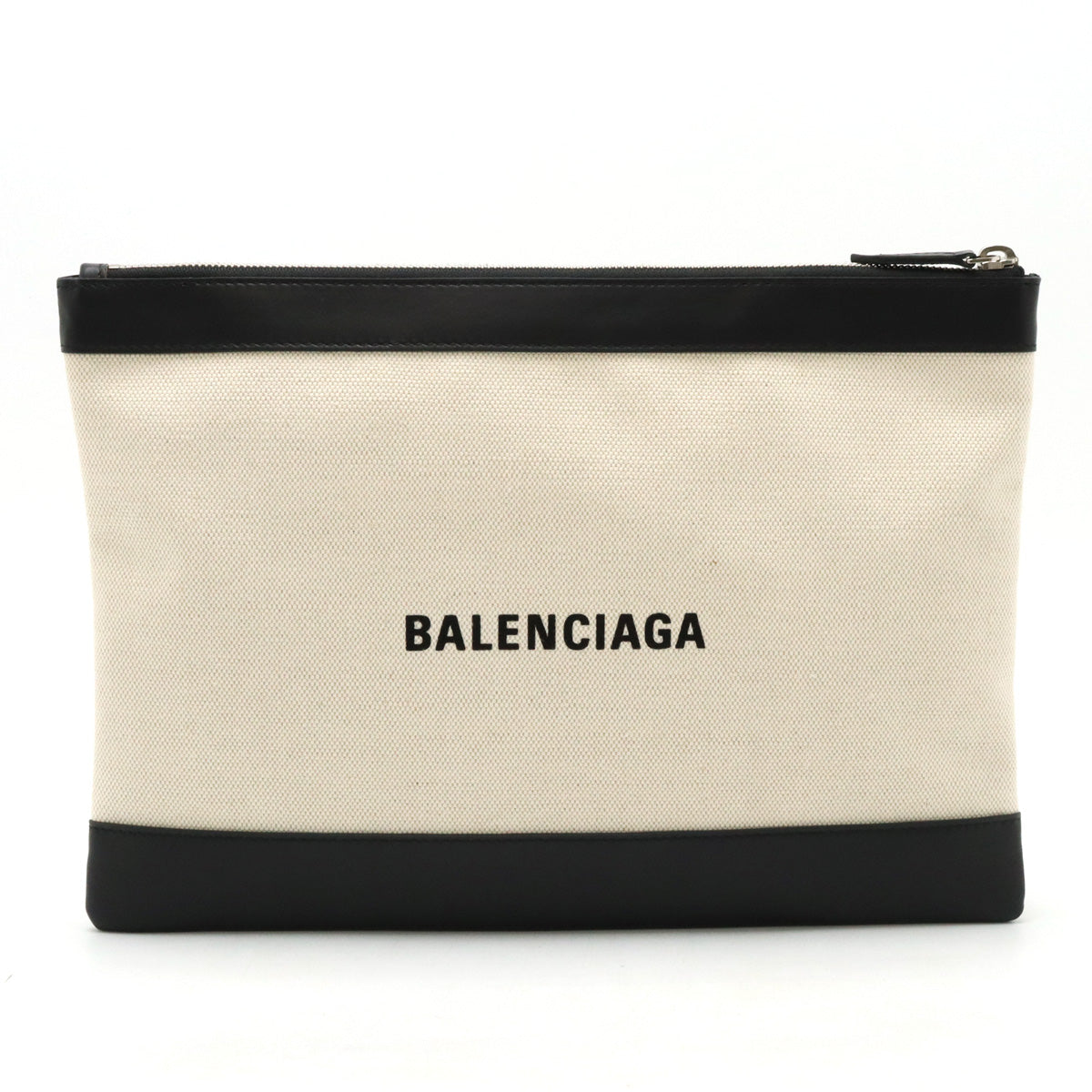 Balenciaga Canvas/Leather Clip M Clutch Bag 373834 in Great Condition