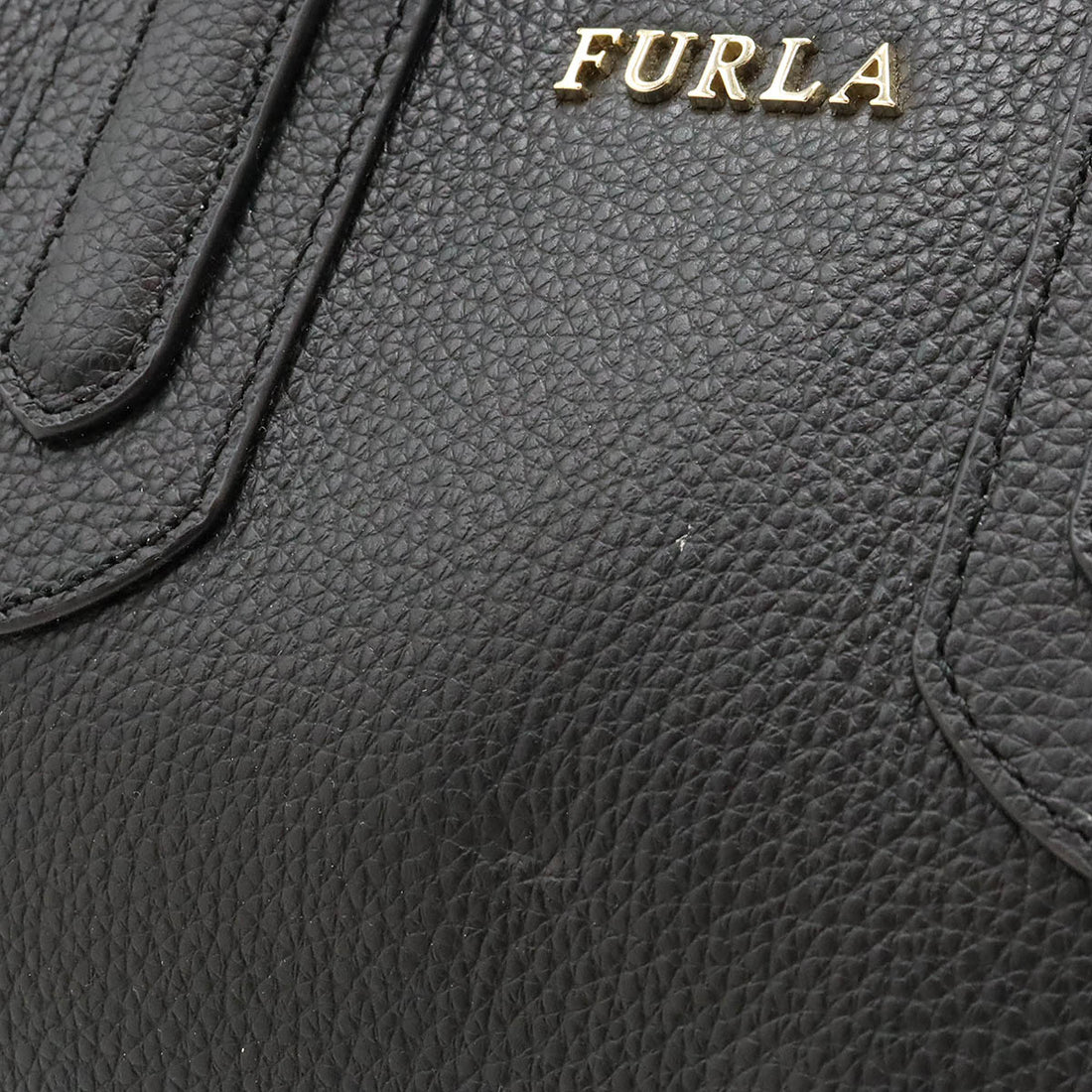 Furla Leather Handbag Mini Boston 2WAY Shoulder Bag in Pristine Condition