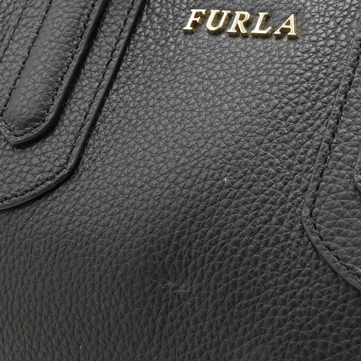 Furla Leather Handbag Mini Boston 2WAY Shoulder Bag in Pristine Condition