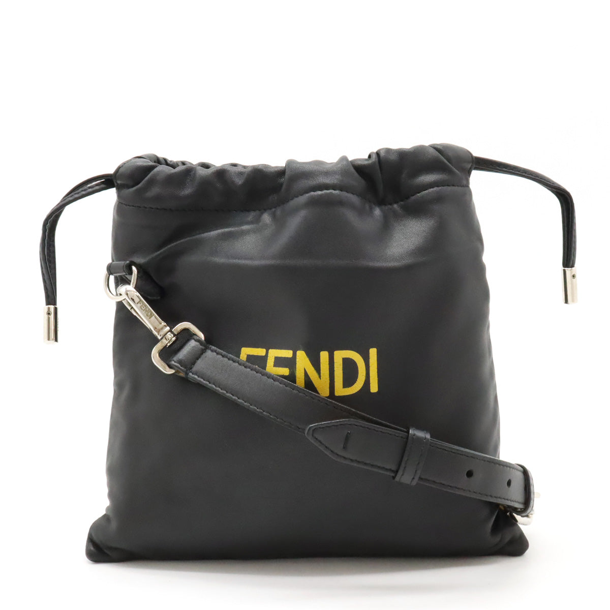 Fendi Leather Logo Small Pouch Shoulder Bag