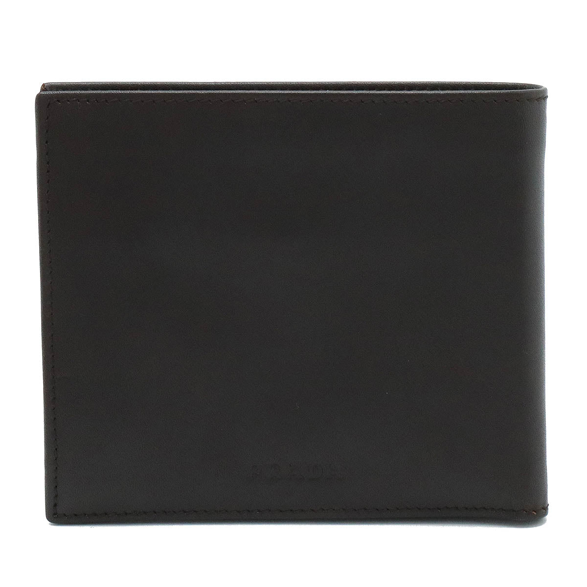 Prada Leather VITELLO Bifold Wallet Dark Brown