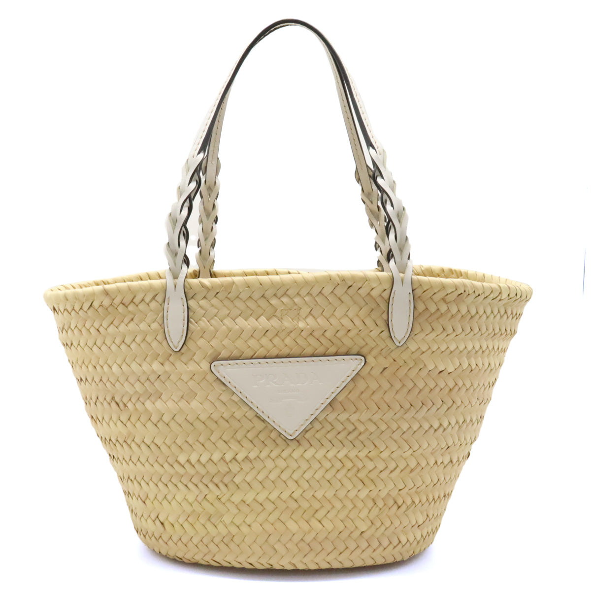 Prada Woven Palm Leather Tote Bag 1BG314