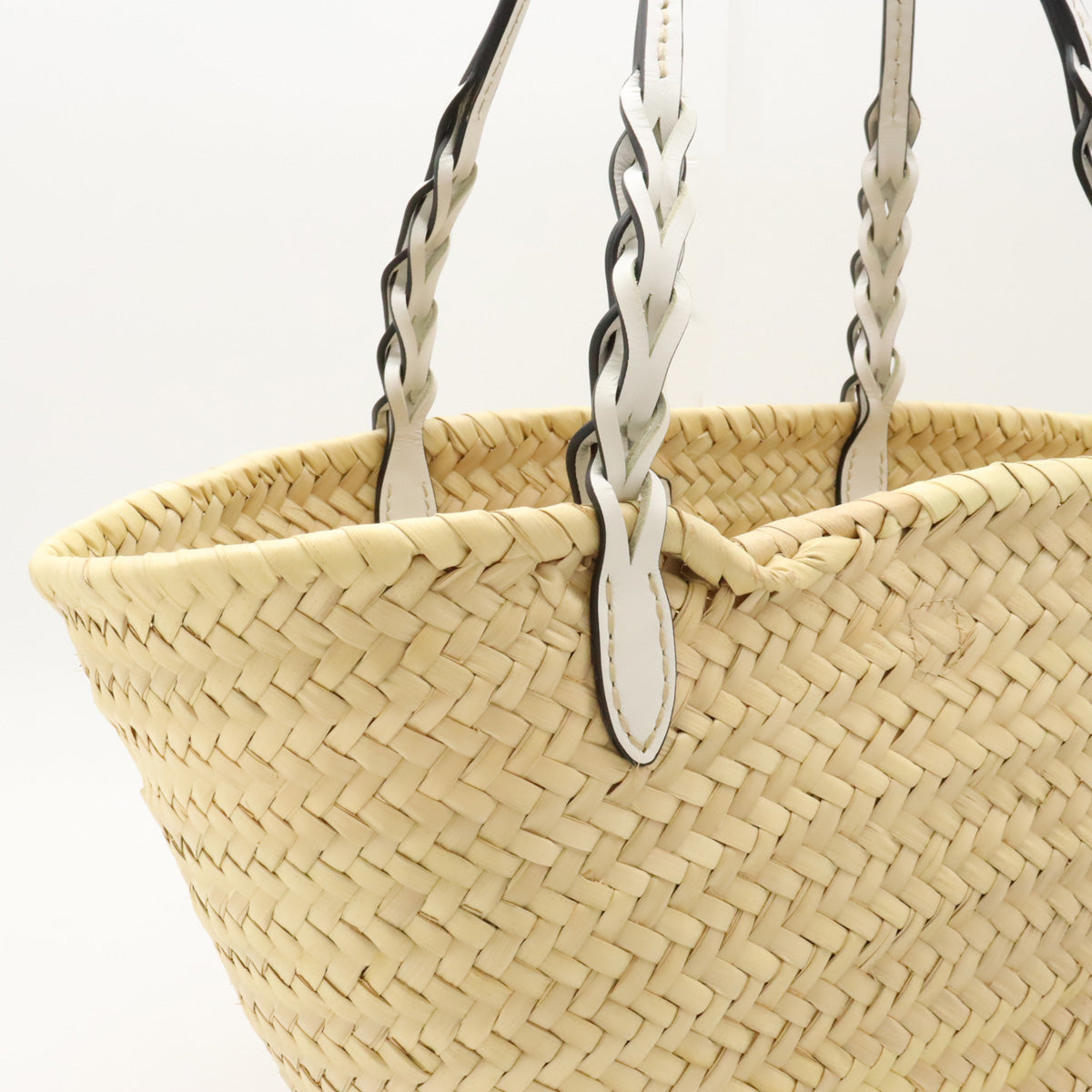 Prada Woven Palm Leather Tote Bag 1BG314