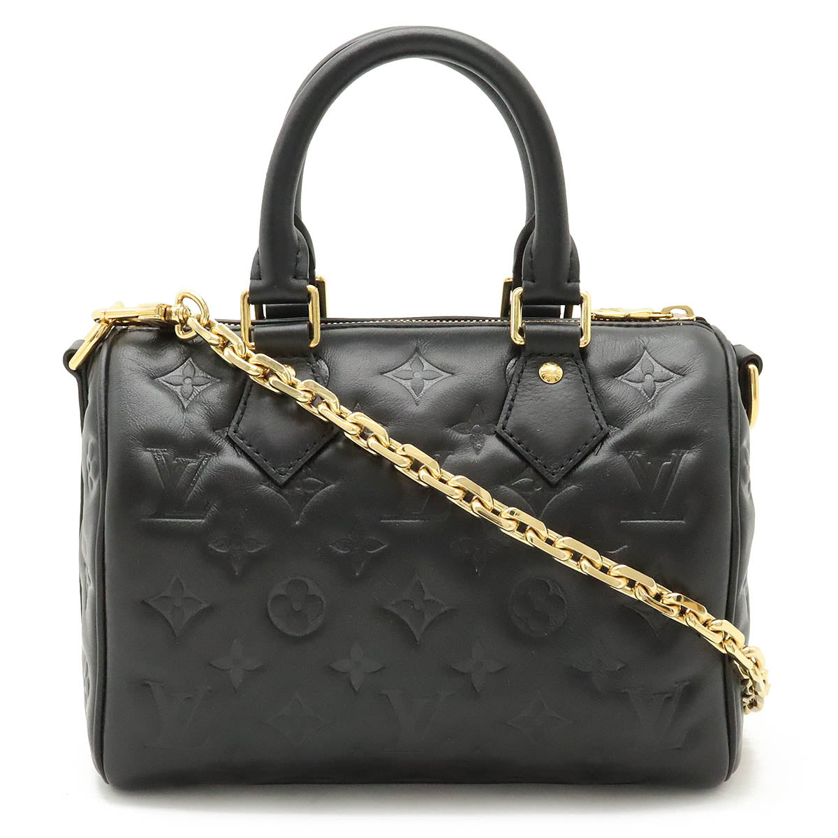 Louis Vuitton Monogram Speedy Bandouliere 22 Lamb Leather Handbag M58631 in Great Condition