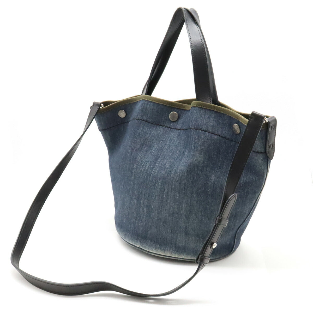 Prada Denim Leather 2WAY Tote Bag 1BG244