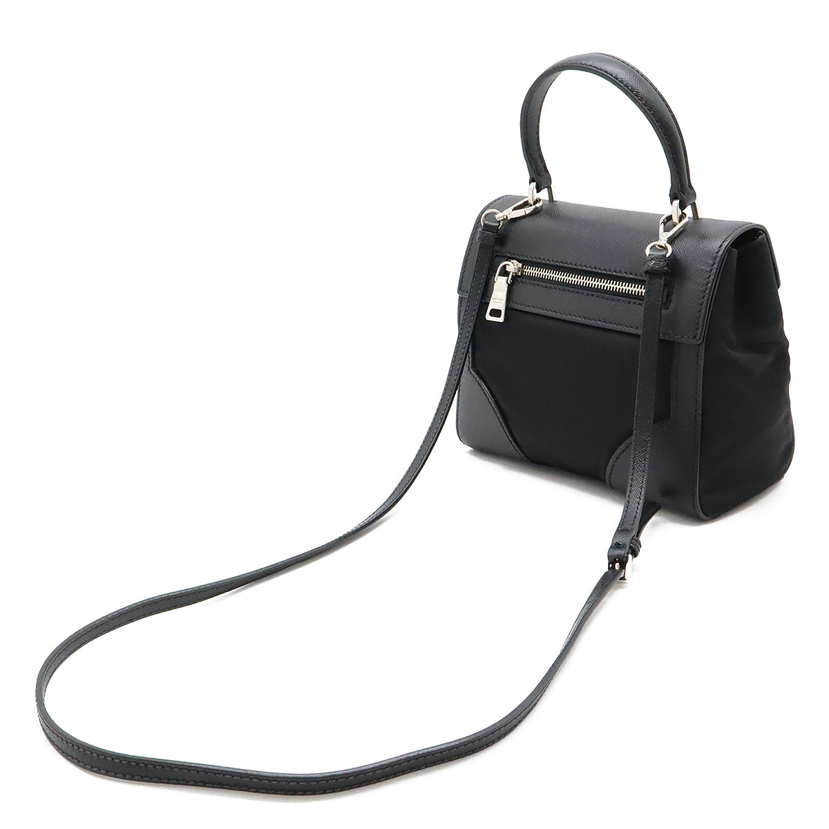 Prada Leather/Nylon Handbag 1BA014