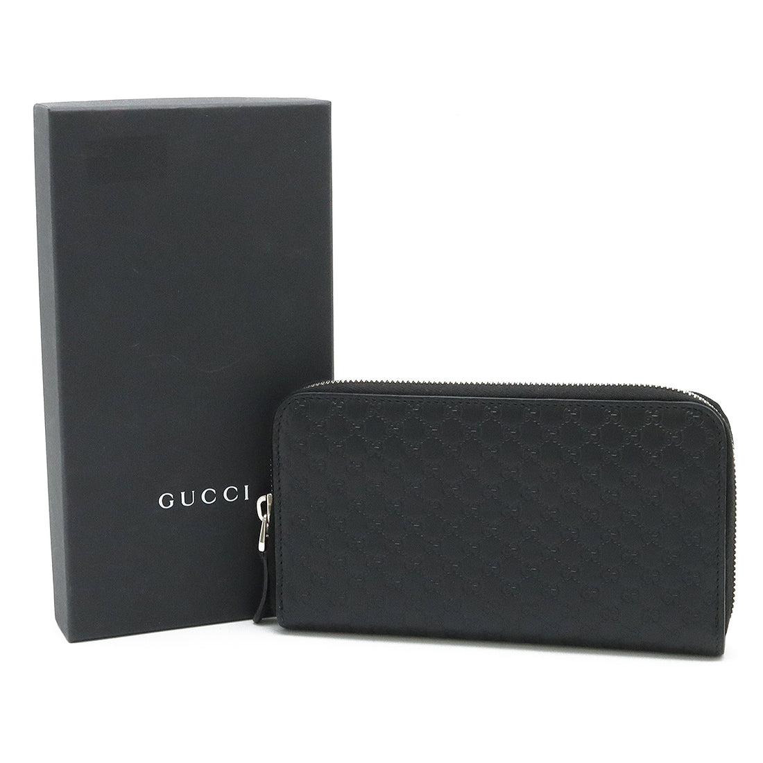 Gucci Microguccissima Leather Zip Wallet Black