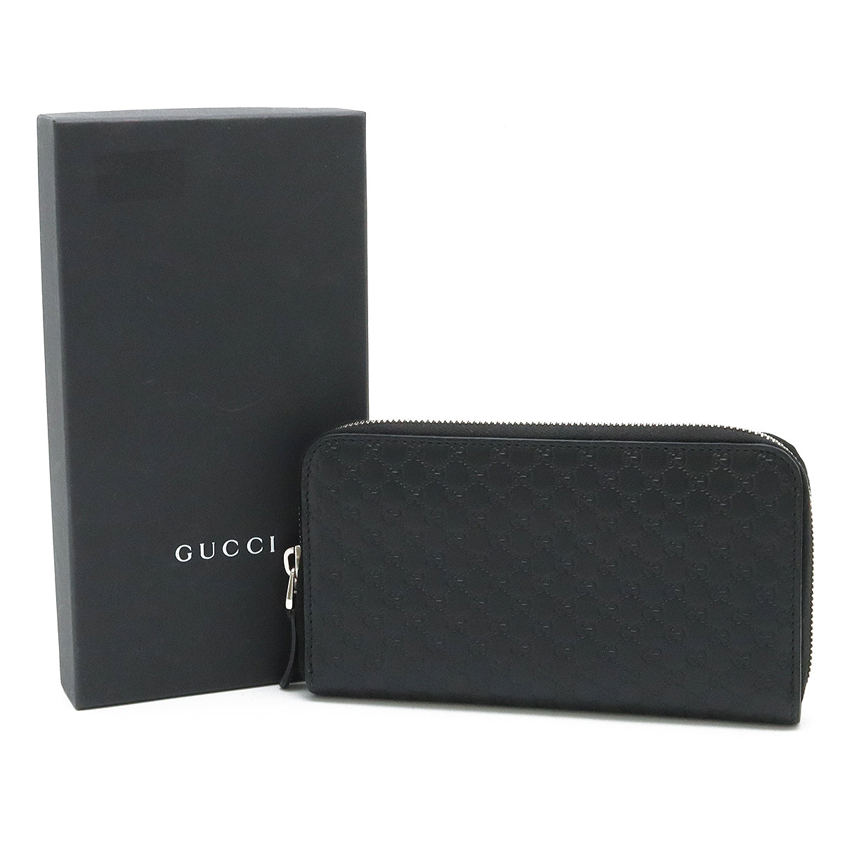 Gucci Microguccissima Leather Zip Wallet Black in Pristine Condition