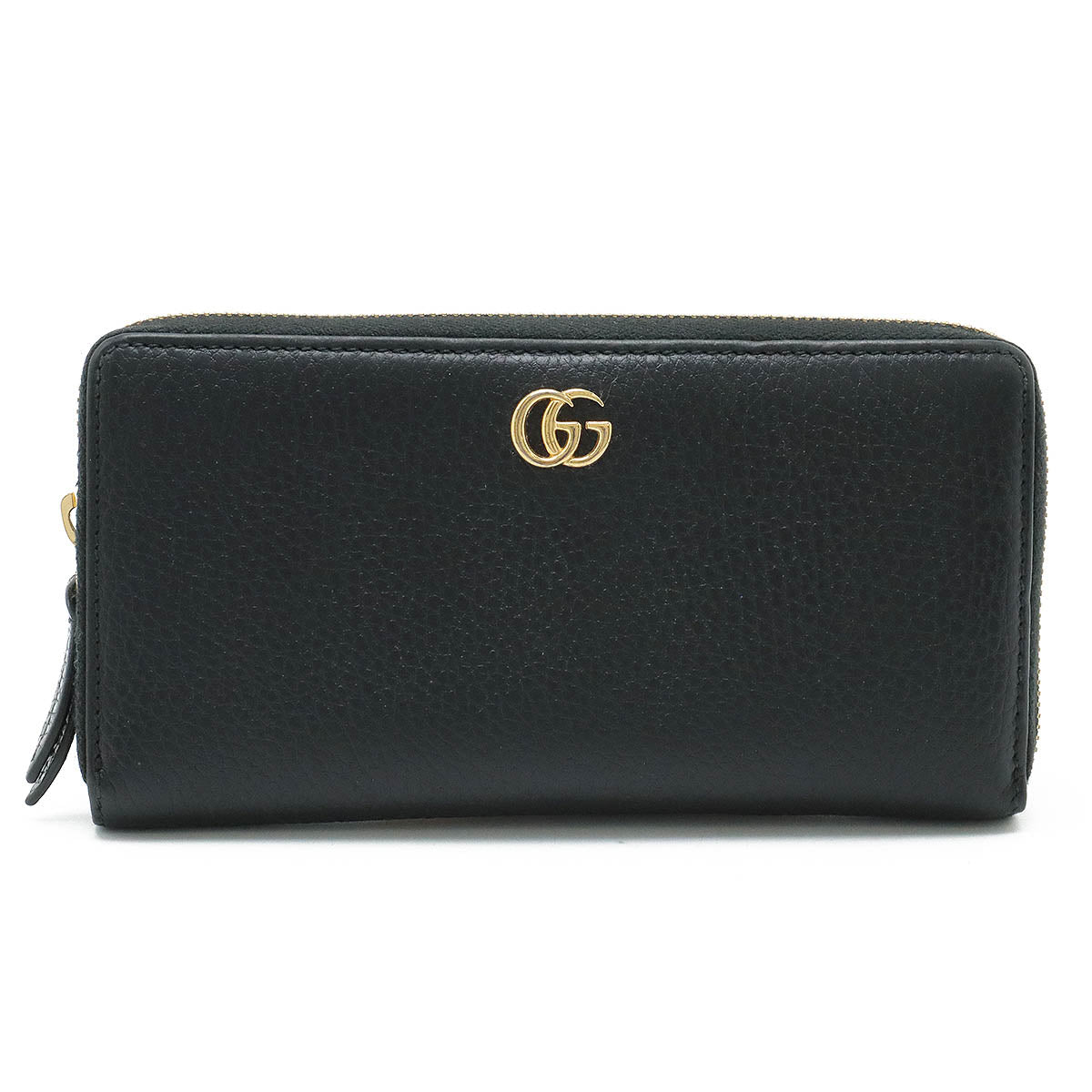 Gucci Leather GG Marmont Zip Wallet Black in Great Condition