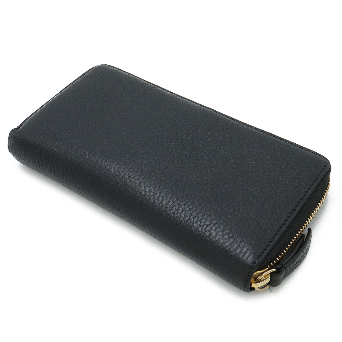 Gucci Leather GG Marmont Zip Wallet Black