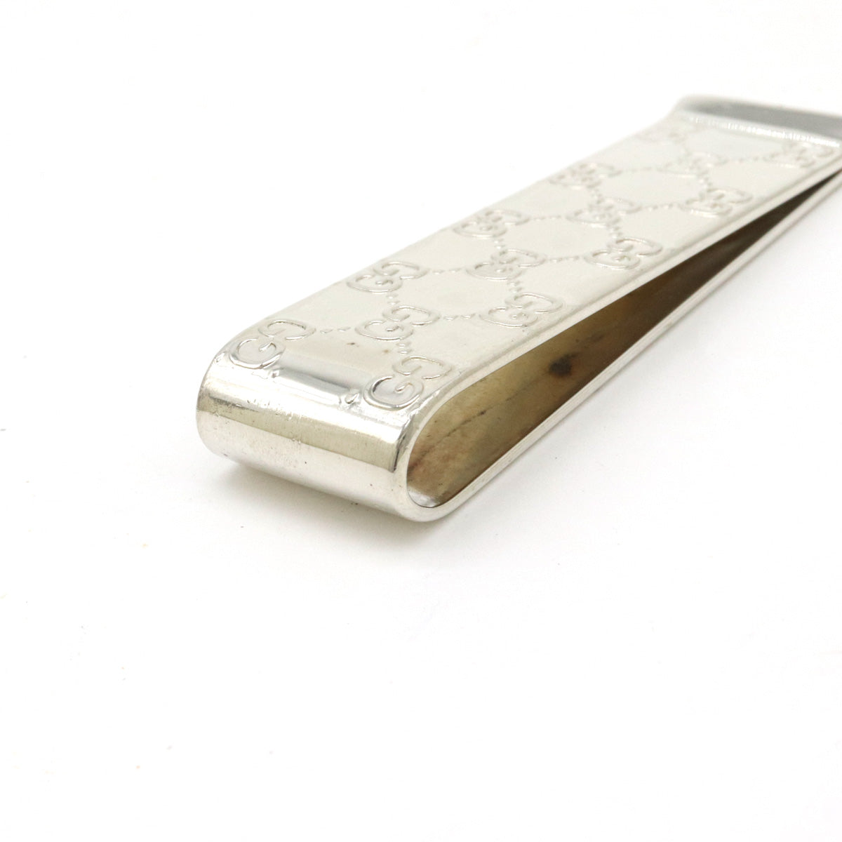 Gucci SV925 GG Logo Money Clip Silver in Pristine Condition