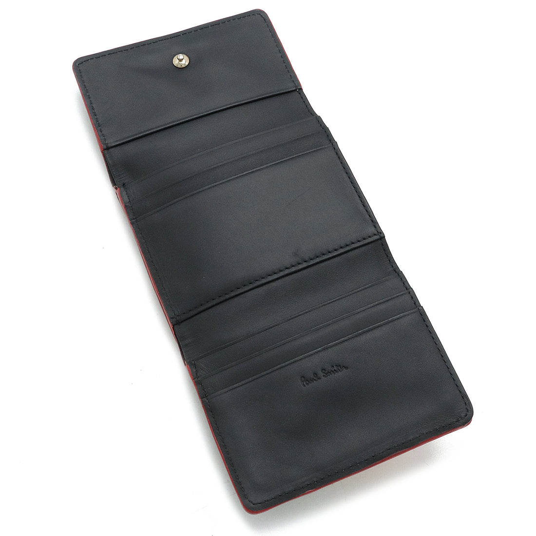 Paul Smith Leather Signature Stripe Trifold Wallet