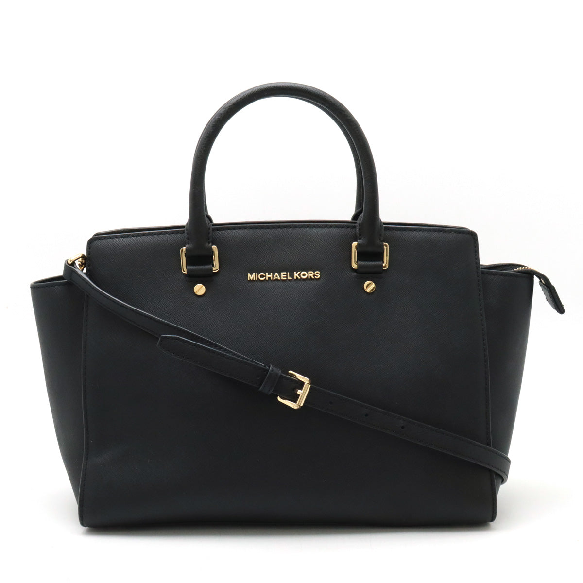 Michael Kors Selma Leather 2WAY Handbag Black