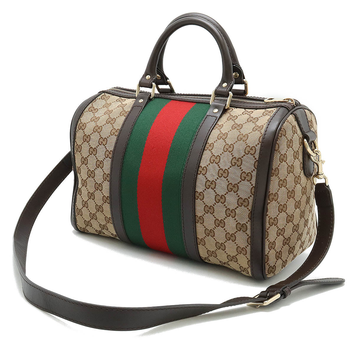 Gucci GG Canvas Leather 2WAY Shoulder Bag in Very Good Condition