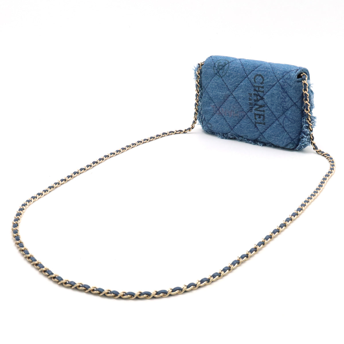 Chanel Denim Leather Matelasse Shoulder Bag