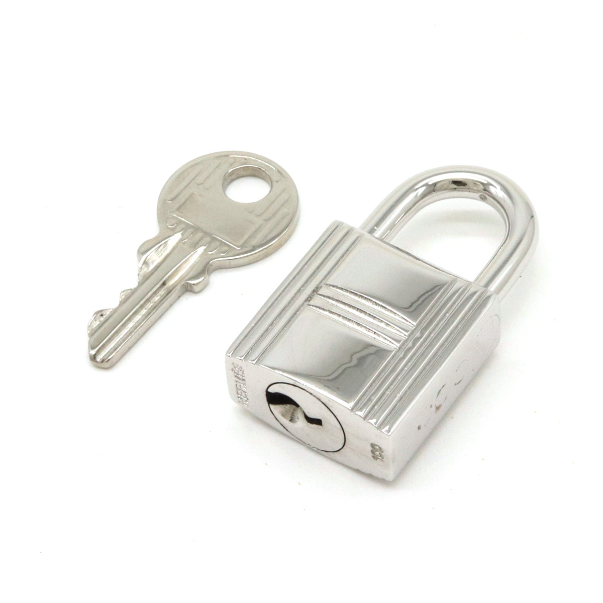 Hermes Metal Cadena Padlock No.100 with Key in Pristine Condition